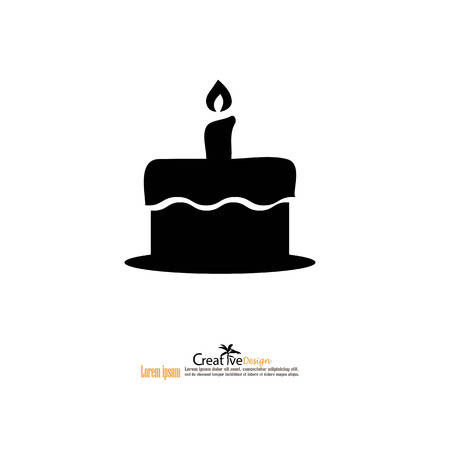 Cake icon. Vector illustration.のイラスト素材