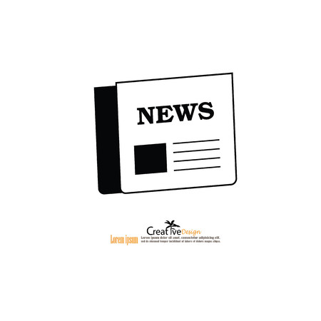 newspaper icon.vector illustration.のイラスト素材