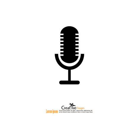 microphone icon.vector illustration.eps10.のイラスト素材