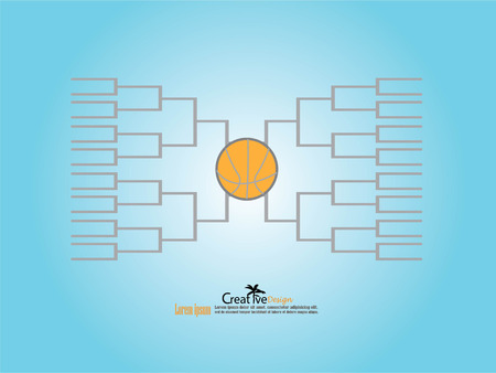 Blank basketball tournament bracket template.のイラスト素材