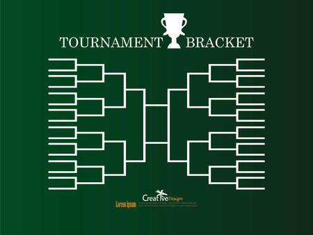 Blank basketball tournament bracket template.のイラスト素材