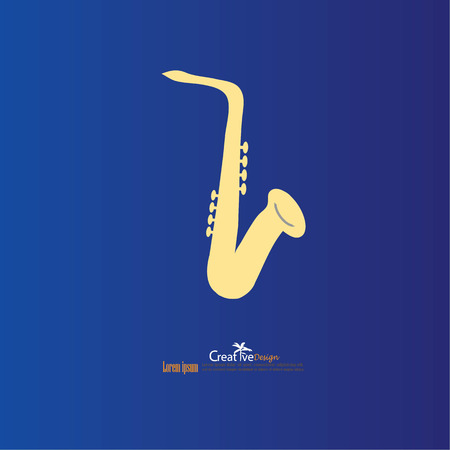 saxophone icon.vector illustration.のイラスト素材