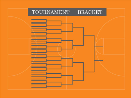blank basketball tournament bracket on  background.vector illustration.のイラスト素材