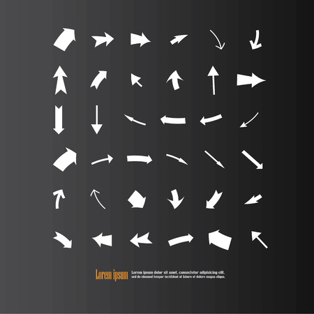 arrow icon set. vector illustration.のイラスト素材