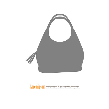 Handbag icon.woman bag.vector illustration.のイラスト素材