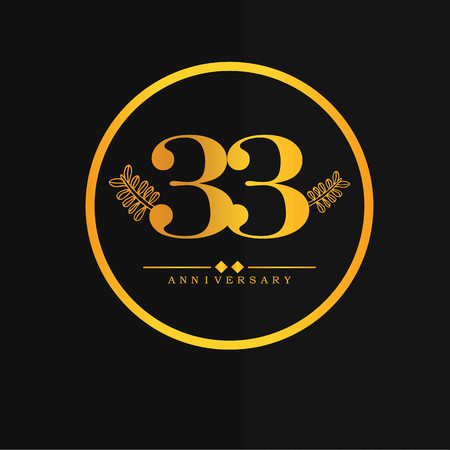 33 years anniversary.vector illustration.eps10.のイラスト素材