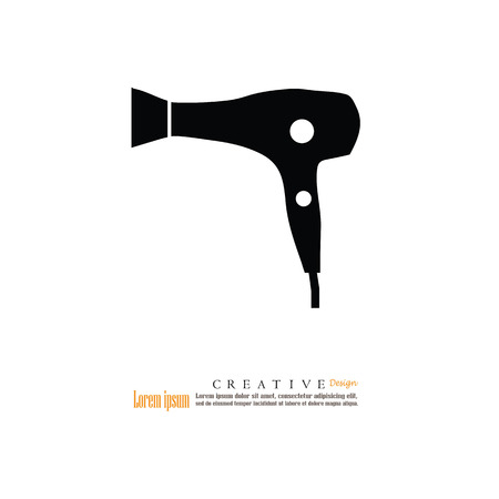 Hairdryer icon.hair salon sign.vector illustration.のイラスト素材