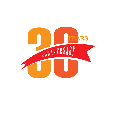 30 years anniversary. Vector illustrationのイラスト素材
