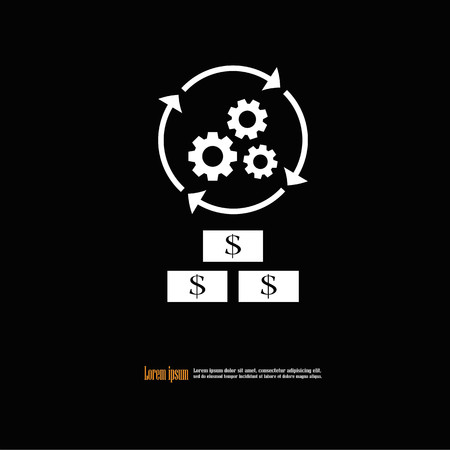 the concept of financial operations vector. business concept vector.gear and dollar.
Vector illustration.のイラスト素材