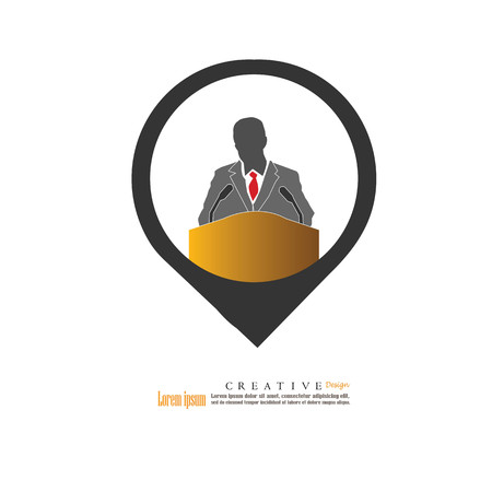 Man Speaking icon.man speaking.speaker.speech,speaker icon.speech icon. Vector illustration.のイラスト素材