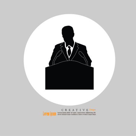 Man Speaking icon.man speaking.speaker.speech,speaker icon.speech icon. Vector illustration.のイラスト素材