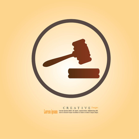 judge gavel icon . vector illustrationのイラスト素材