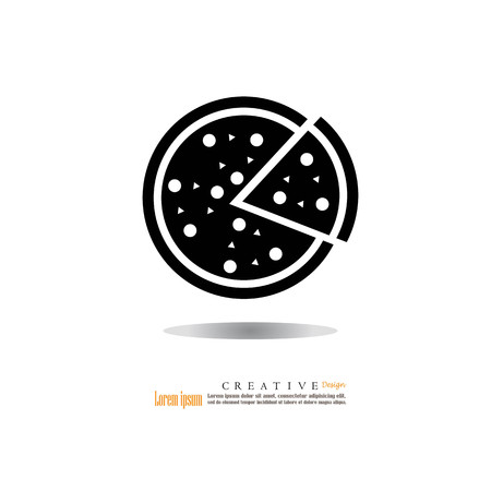 pizza icon.vector illustration.のイラスト素材