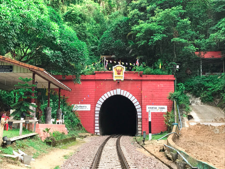 Lampoon, Thailand - July 1, 2017 : khuntan train station is the tunnel station in the north of thailand.のeditorial素材