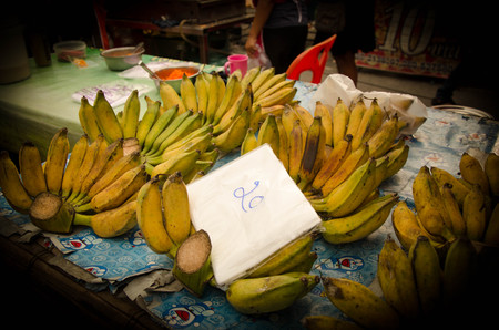 LOPBURI, THAILAND- JULY 12, 2017:  food at street market in Lopburi Thailand.のeditorial素材