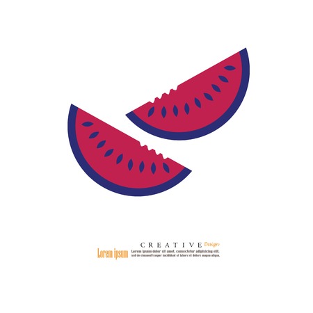 watermelon.Vector illustration.のイラスト素材