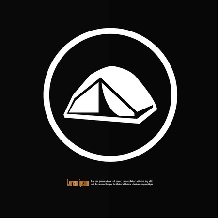 Tourist tent icon.vector illustration.のイラスト素材