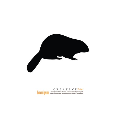 beaver.vector illustration.のイラスト素材