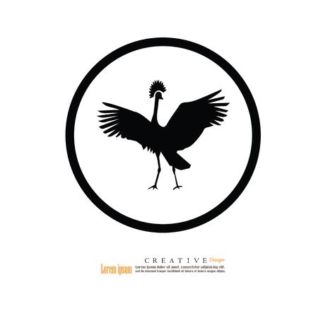 flamingo icon.vector illustration.のイラスト素材