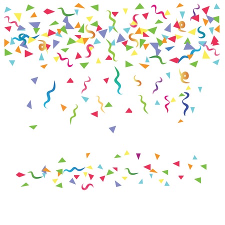 colorful confetti on white background.Vector Illustration.のイラスト素材