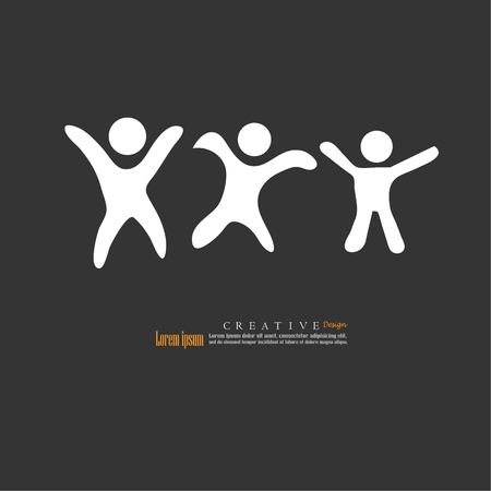 Happy man Icon.vector illustration.のイラスト素材