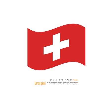 Switzerland national flag background texture.のイラスト素材
