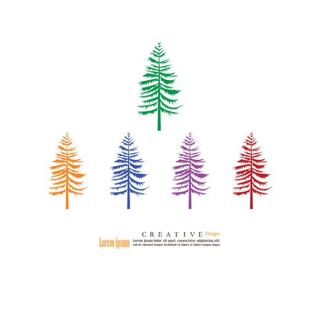 Pine tree illustration.のイラスト素材