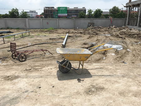 Building site with new homes under construction.のeditorial素材