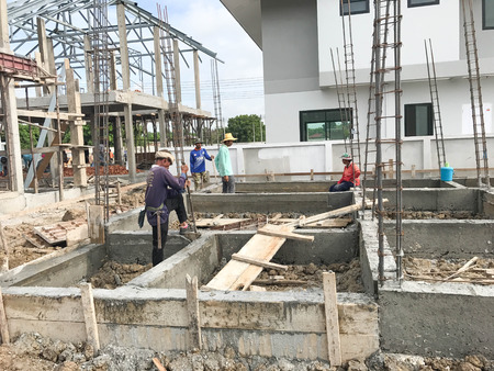 Building site with new homes under construction.のeditorial素材