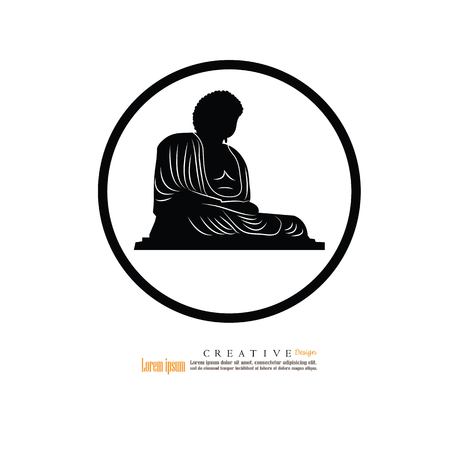Japan buddha.japanese culture.vector illustration.のイラスト素材