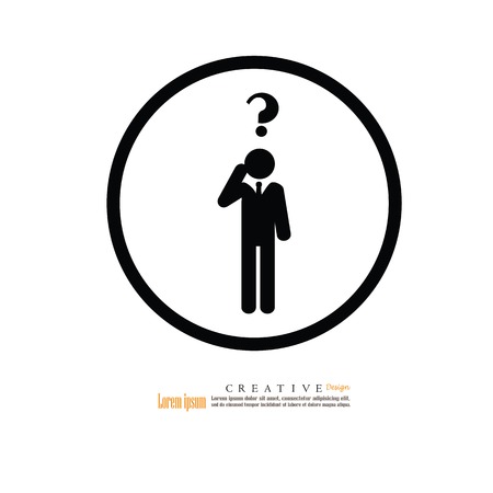 Business man icon on white background, vector illustration.のイラスト素材