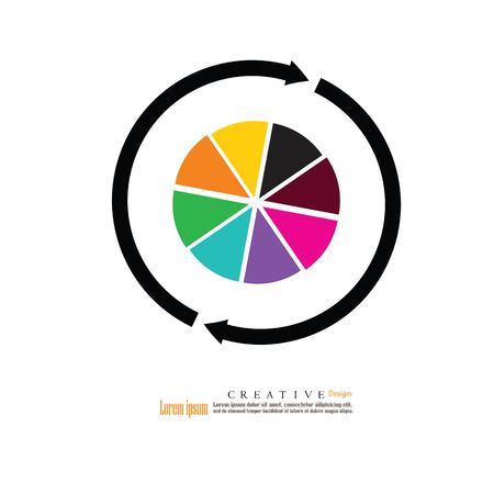 Simple business flat pie chart, vector illustration.のイラスト素材
