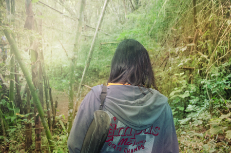 TRAT, THAILAND - NOVEMBER 25 2017 ; The traveller visit Tee lor su waterfall.famous travel place at Tak, Thailandのeditorial素材