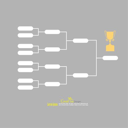 blank sport tournament bracket on  background.vector illustration.のイラスト素材