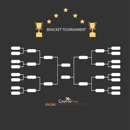 blank sport tournament bracket on  background.vector illustration.のイラスト素材