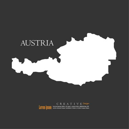 outline map of Austria.vector illustration.のイラスト素材