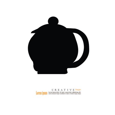 teapot icon.vector illustration.のイラスト素材