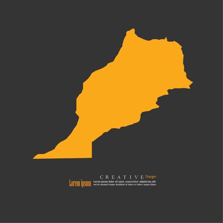 outline map of  Morocco. vector illustration.のイラスト素材