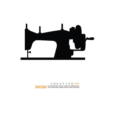 Sewing machine icon illustration on white background.のイラスト素材