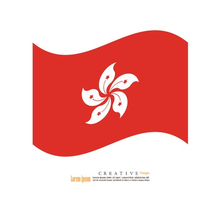 Hong Kong national flag vector illustration.のイラスト素材