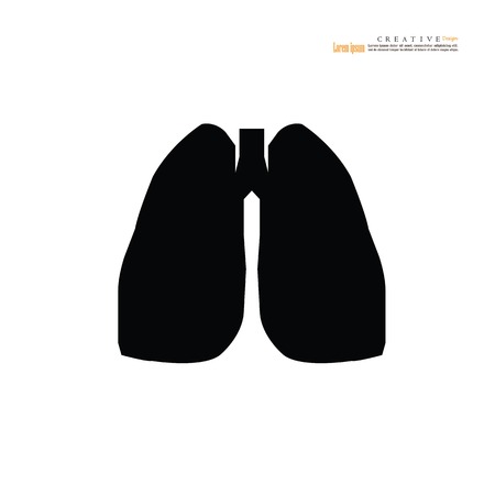 Lungs icon.vector illustration.のイラスト素材
