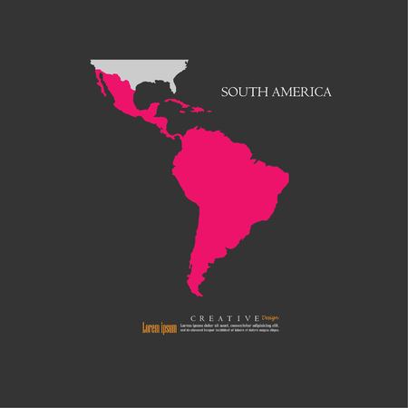 South America map.vector illustration.のイラスト素材