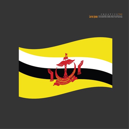 Brunei national flag background texture vector illustration.のイラスト素材