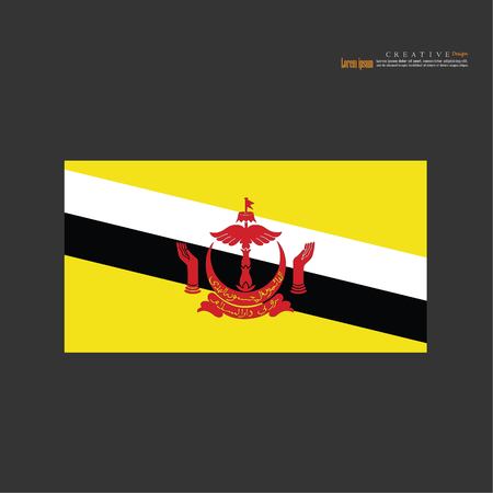 Brunei national flag background texture vector illustration.のイラスト素材