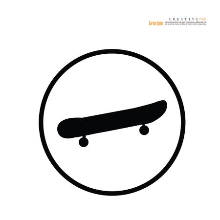 skateboard icon.vector illustration.のイラスト素材