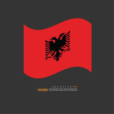 Albania  national flag background texture.vector illustration.のイラスト素材