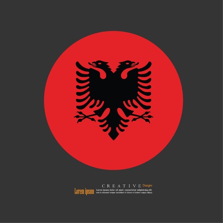 Albania  national flag background texture.vector illustration.のイラスト素材