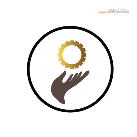 Hand with engineer illustration.のイラスト素材