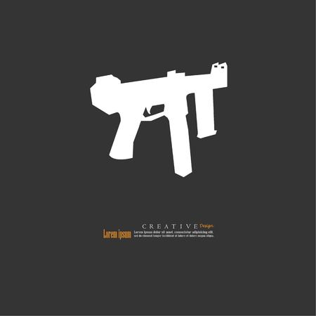 gun icon.vector illustration.のイラスト素材