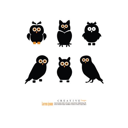Owl icon.Vector Illustration.のイラスト素材